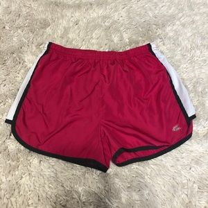 Pink running shorts
